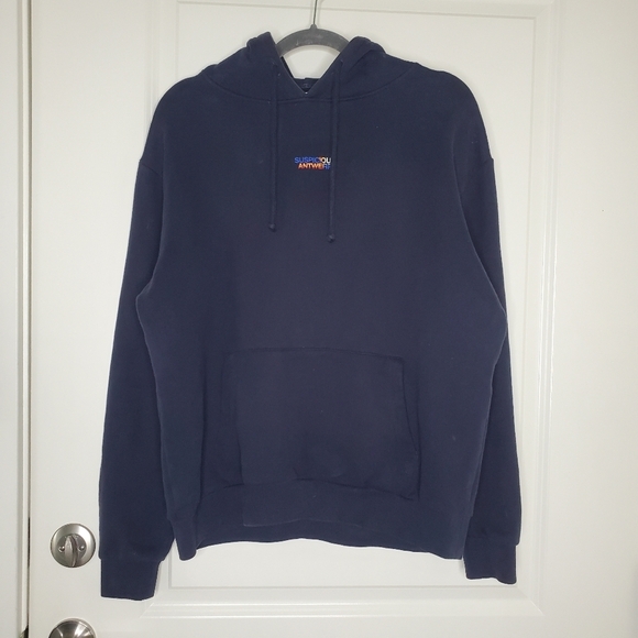 Suspicious Antwerp Worldly Peacekeeper Graphic Logo Pullover Hoodie Sweatshirt - Picture 6 of 10